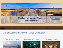 Tablet Screenshot of christlutheranchurchcapecanaveral.org